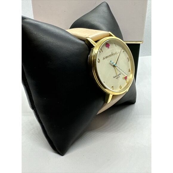 Kate Spade 0484 Women Beige Leather Strap Analog Dial Quartz Wrist Watch JNA137 main image 8